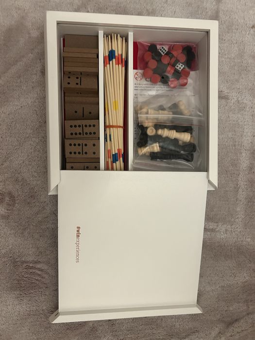 Set jocuri din lemn – domino, mikado, sah/dame