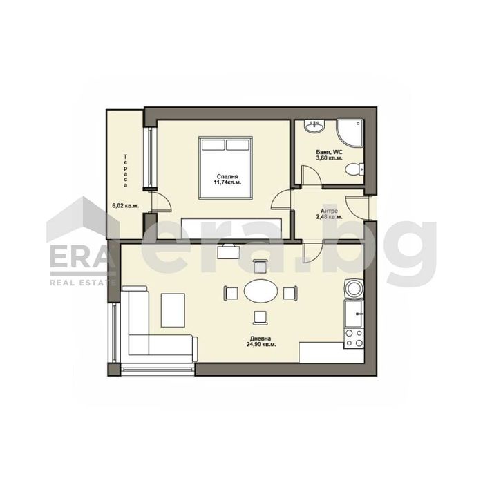 Продава се Двустаен апартамент в Варна, Владислав Варненчик - 70 кв.м за 1365 €/кв.м - Снимка #2