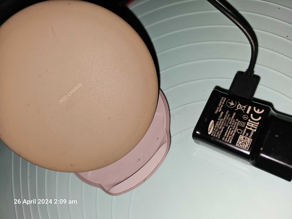 Incarcator wireless Samsung fast charge, qi, dual stand cu ventilator