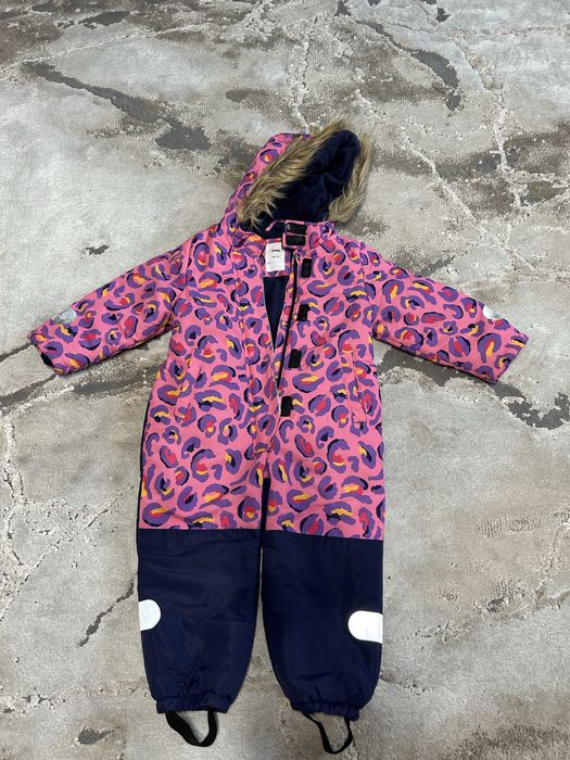 Combinezon iarna fete Sinsay 104 cm, impermeabil, gluga blana