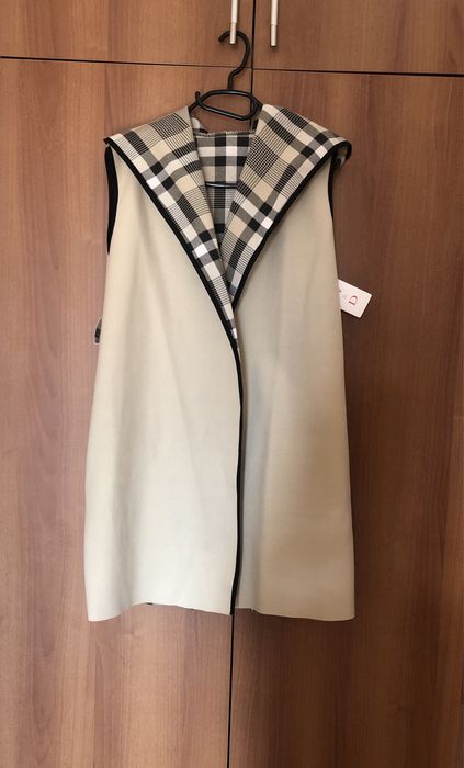 Двулицев елек от вълнен плат, one size, нов, с етикет