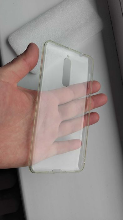 Husa NOKIA 8 TA-1004, TA-1012, TA-1052 tip carte albastru -silicon-gri