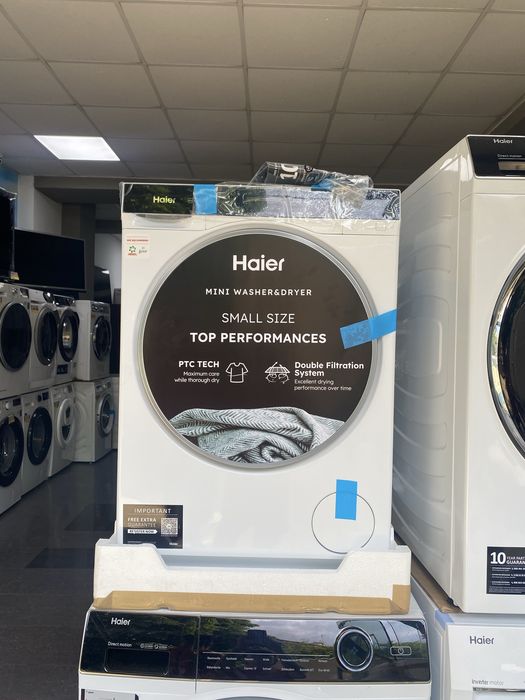 Мини пералня със сушилня Haier. HWD50-BP12307U1 5.0/2,5 kg.