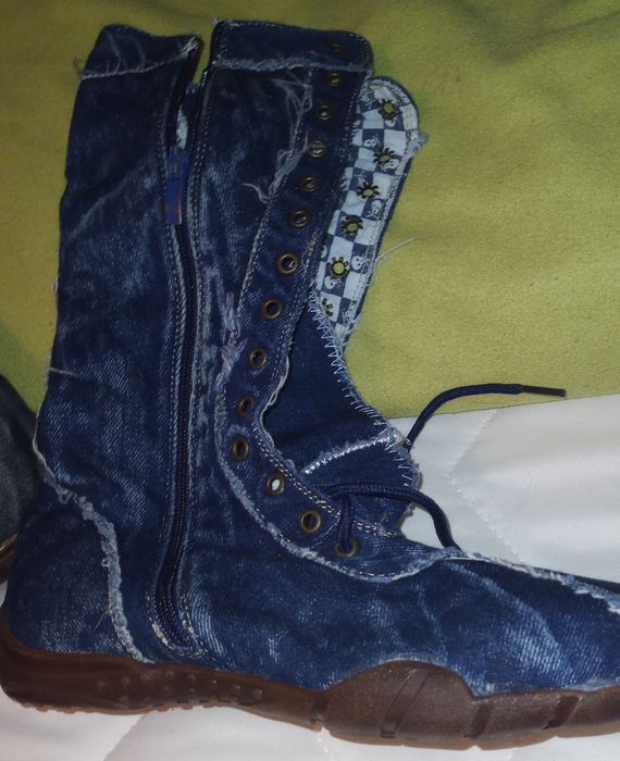 2 perechi ghete noi nr. la alegere, material de blugi/jeans/denim negru sau bleumarin