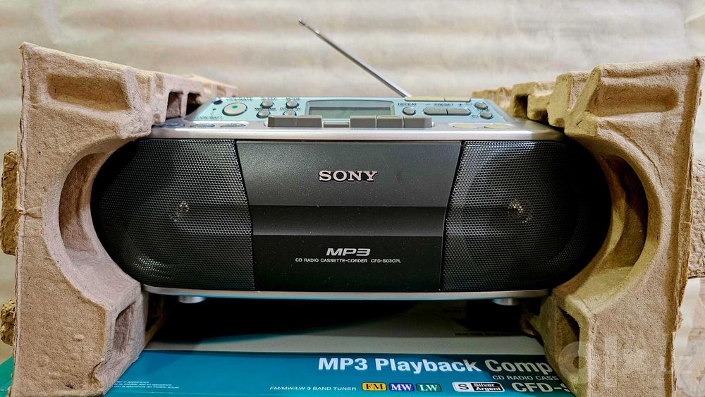 Новая магнитола Sony CFD-SO3CPL читает CD и MP3 диски +Radio +Сasette