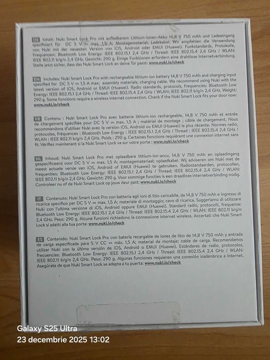 Incuietoare Inteligenta Nuki Smart Lock Pro 5.0