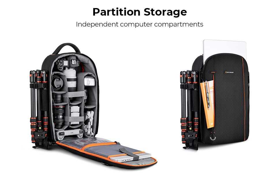 K&F Concept Професионална раница за фотографско оборудване