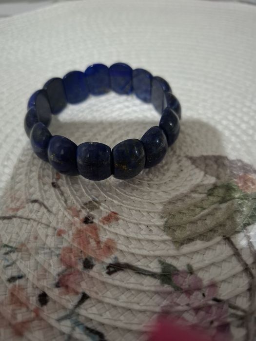 Bratara elastica lapis lazuli cu latimea de 2.5 cm