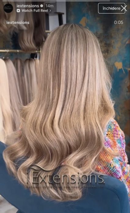 Extensii iExtensions Spider 50 cm, 230g, Blond Balayage - NOI, Nepurtate
