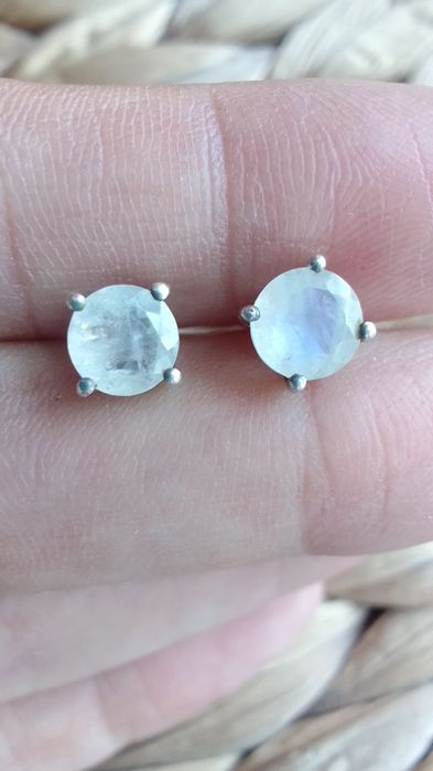 Сребърни обеци с Топаз/Цитрин/Лунен камък/Комплект с Аквамарин