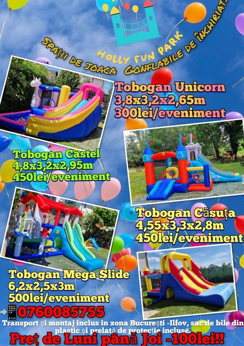 CASTEL,tobogan, SALTEA, baloane