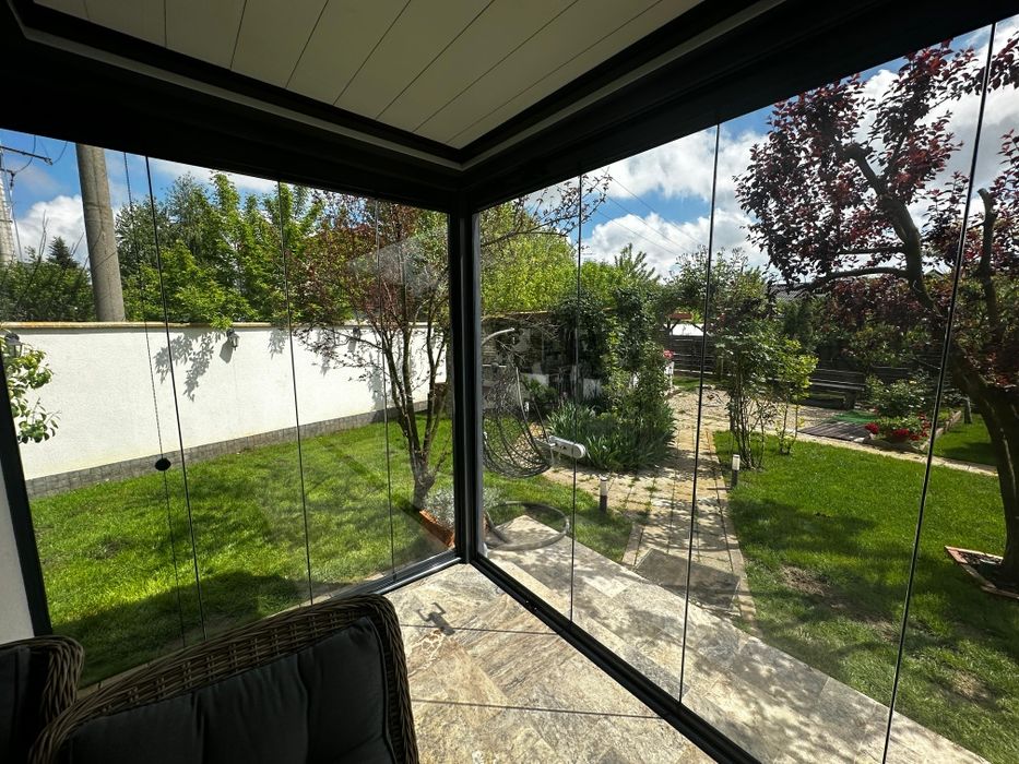Inchidere cu sticla pliabila pentru balcon, foisor sau terasa