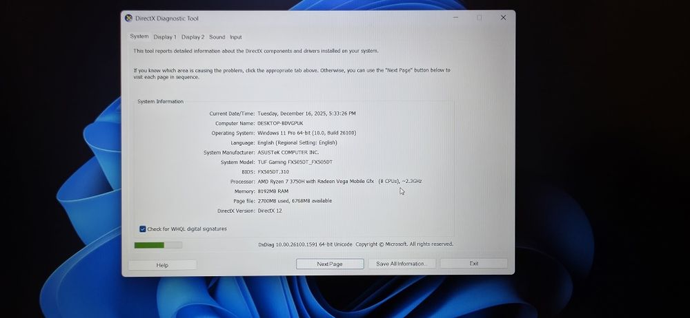ASUS TUF Gaming FX505DT Ryzen 7 3750H, GTX1650, 8GB, 120Hz, HDD+SSD