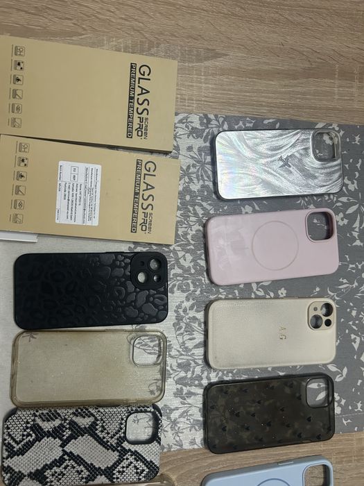 Set 12 huse silicon + 6 folii sticla securizate iphone 14