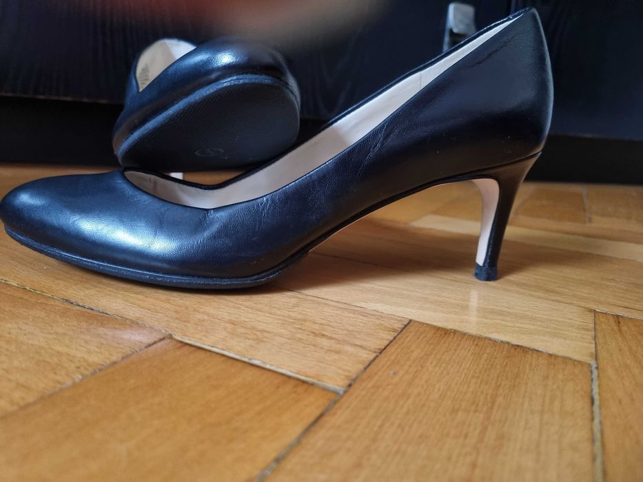 Елегантни обувки на ток естествена кожа Nine west- намалявам