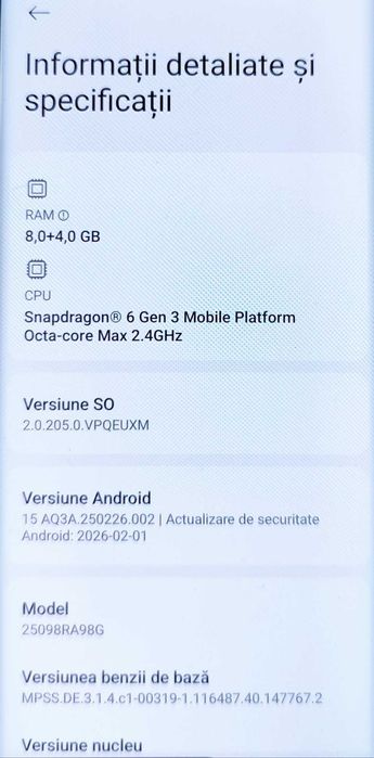 (AG35 B.35036 ) Telefon Xiaomi Redmi Note 15 5G -900 Lei Garantie 2 Ani !