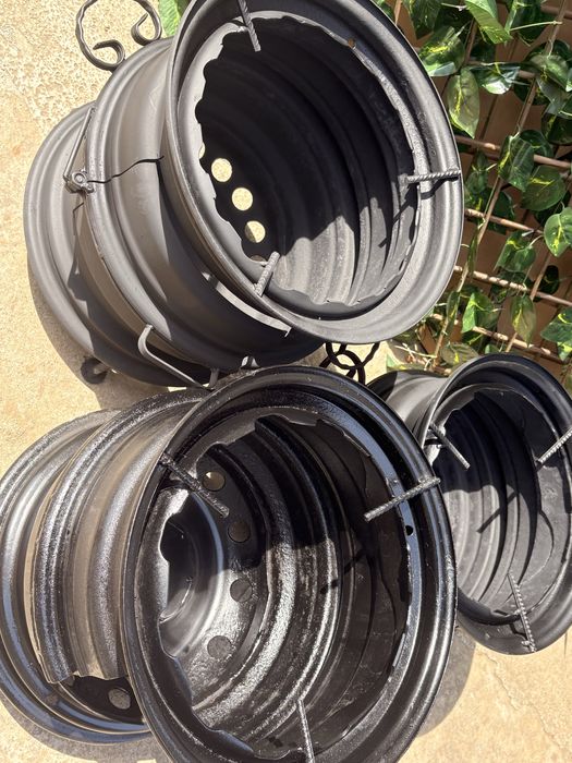 Soba din janta de masina pt gratar , fara usa, lucioasa