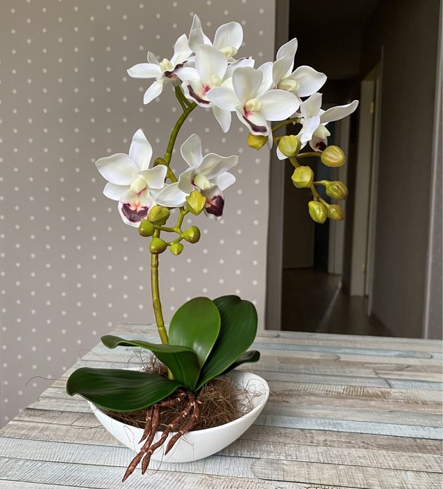 Искусственная орхидея латекс интерьерная