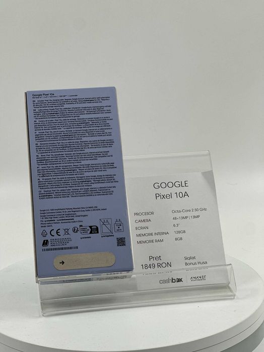 Google Pixel 10a 128GB Sigilat+Husa Garantie 24 de Luni CashBox
