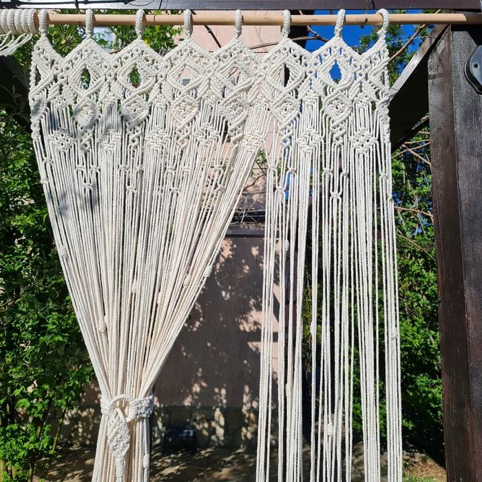 Макраме завеса за врата или прозорец