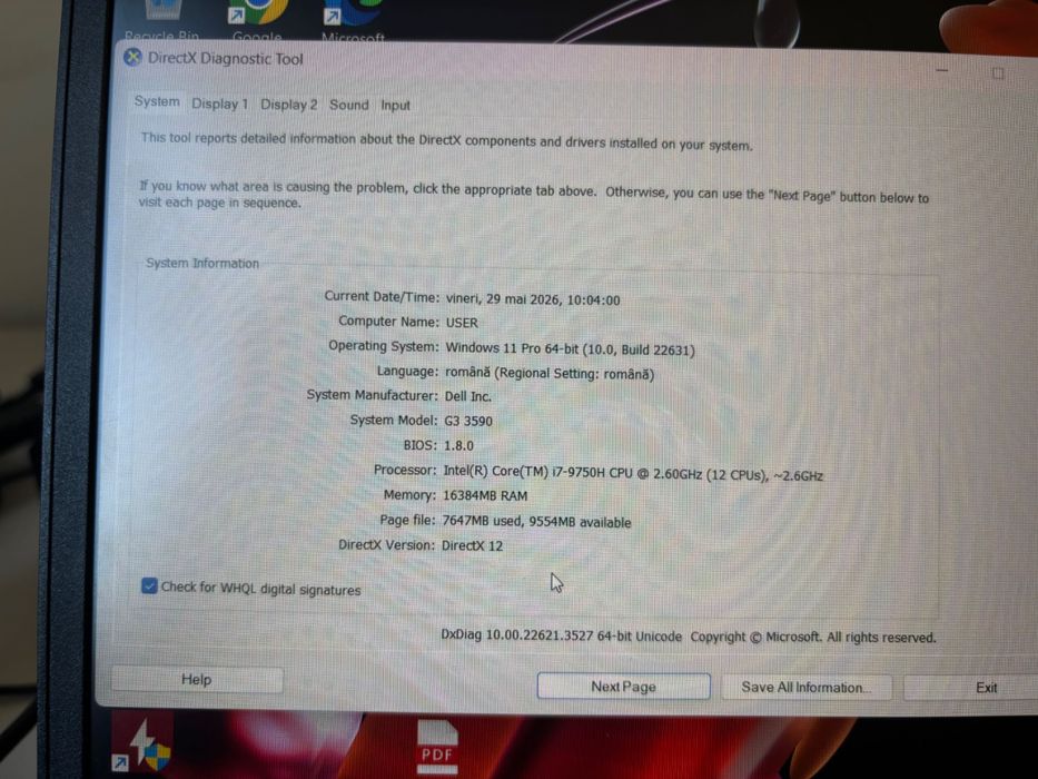 Laptop Dell g3 gaming