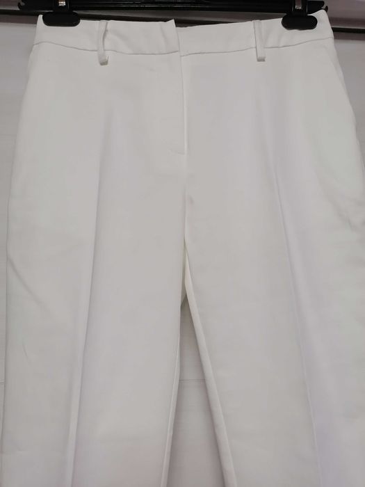 Pantalon elegant alb, nou