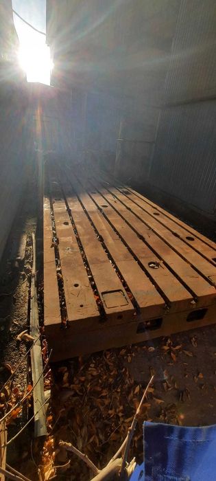 Vand mese montaj din fonta cu canale T, dimensiuni 6000x2000x400