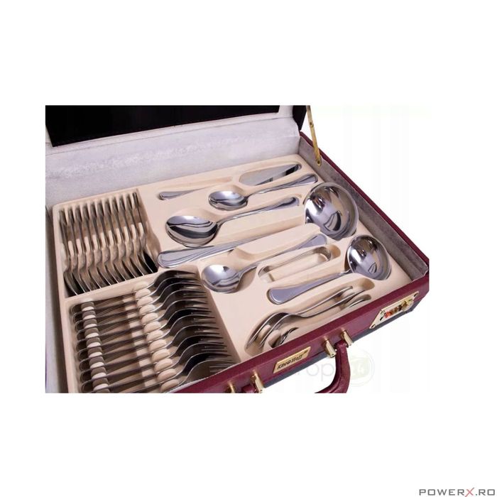Set tacamuri din inox, 72 de piese, geanta depozitare, Kinghoff