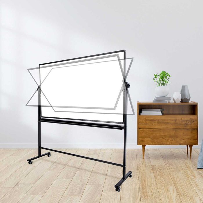 Доска белая Deli 7883 двухсторонняя с подставкой 90*150см