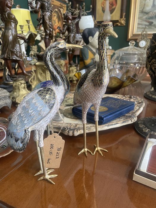 Paun statuie / statueta bronz