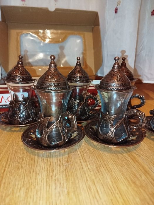 Set cești ceai turcesc (6 pahare)