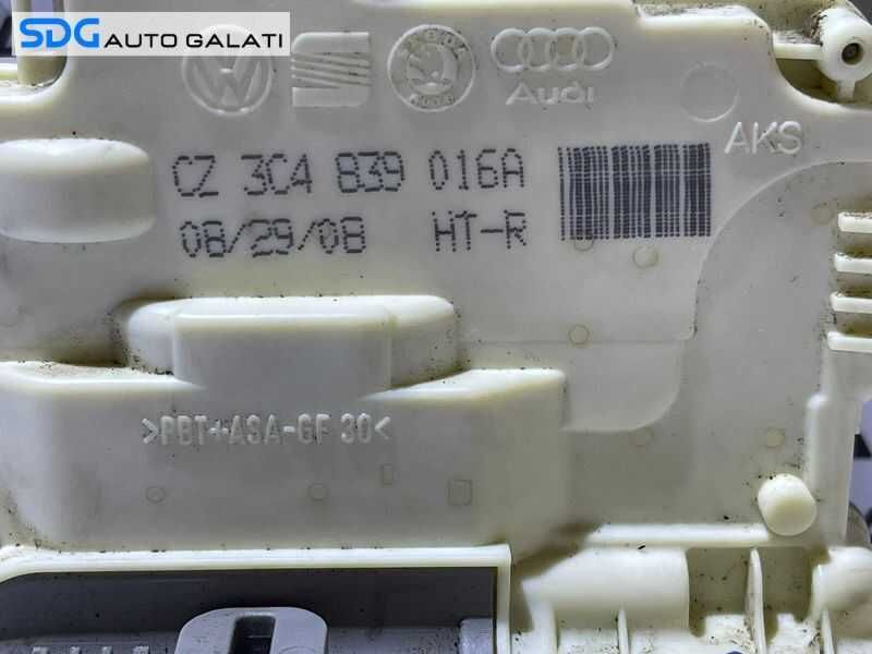 Broasca Incuietoare Usa Portiera Dreapta Spate cu 7 Pini VW Passat B7 2010 - 2015 Cod 3C4839016A  [L8009]