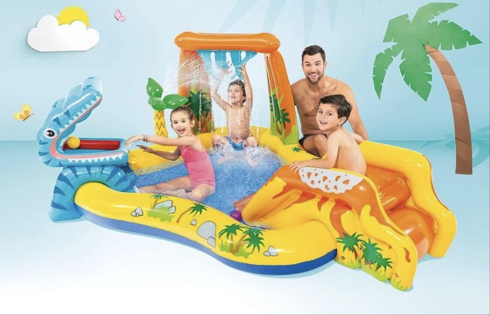 Надуваемият център за игра „Динозаври“