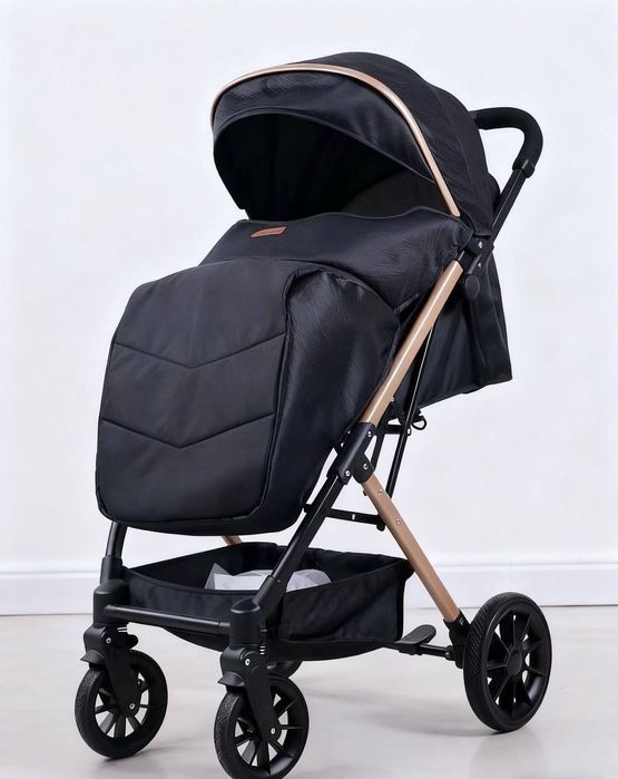 Коляска для новорожденных с утеплением, складная рама