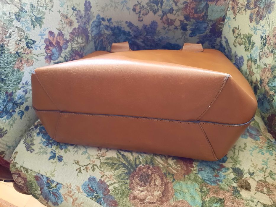 Чанта ZARA от естествена кожа