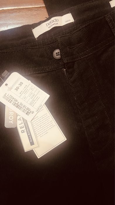 Мужские вельветовые брюки DeFacto, размер 30/30