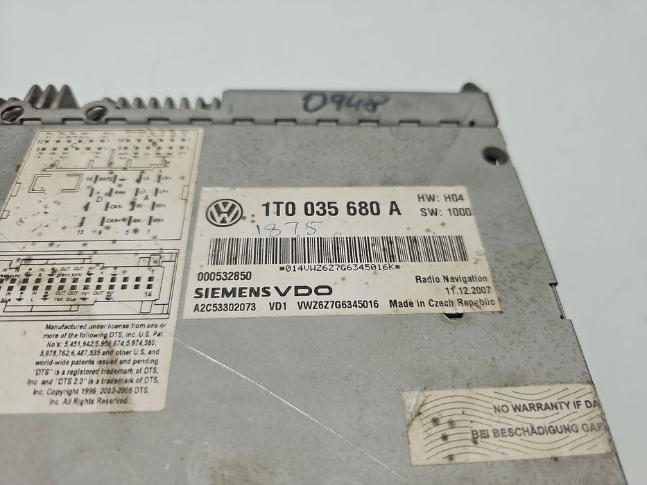 Radio CD cu navigatie Volkswagen Scirocco (137) Coupe [Fabr 2008-2017