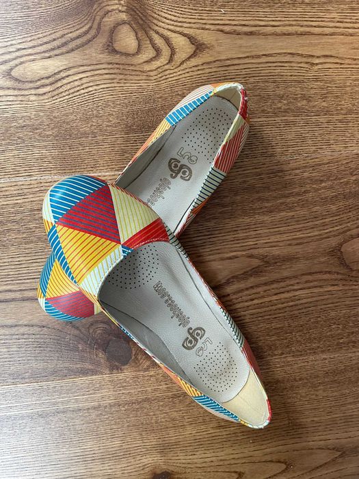 Vand balerini piele culorati, marimea 36 OjoShoes