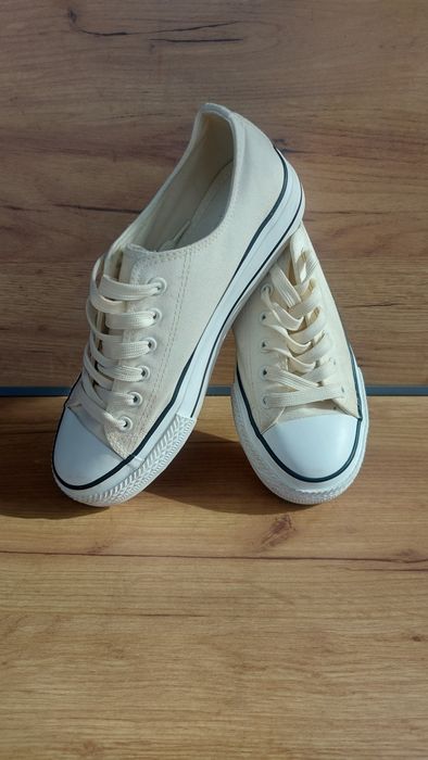 Гуменки #38 Jenny Fairy  бяла подметка с кремав текстил