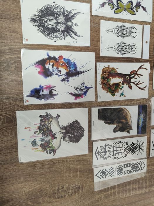 Tatuaje temporare Set 3 Bucăți la alegere , aplicare rapida cu apa