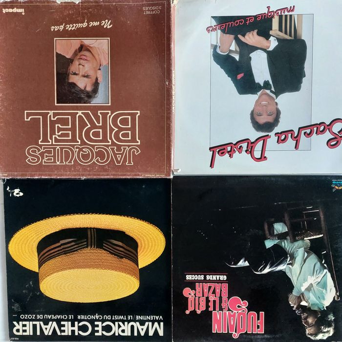 Michelle Fugain Maurice Chevalier Sacha Distel Jacques Brel vinil