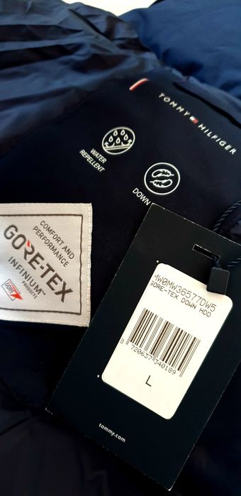 Tommy Hilfiger Down Gore - Tex  L НОВО ОРИГИНАЛ Мъжко Зимно пухено Яке