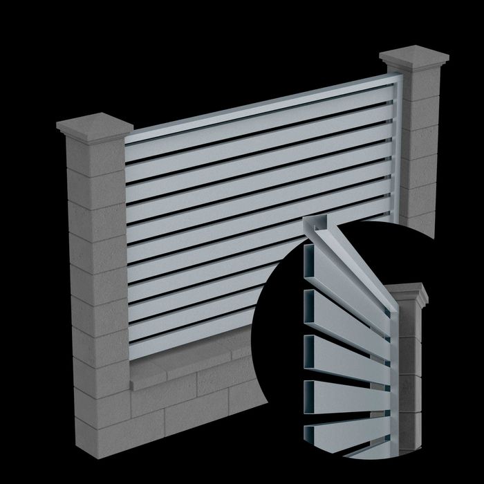 Gard metalic jaluzea | Suruburi ascunse | Vrancea | Model 2025 |