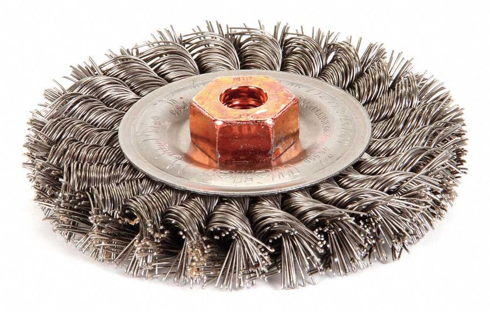 Телена четка диск, WEILER 13115 с въглеродна тел, M10, 100 мм