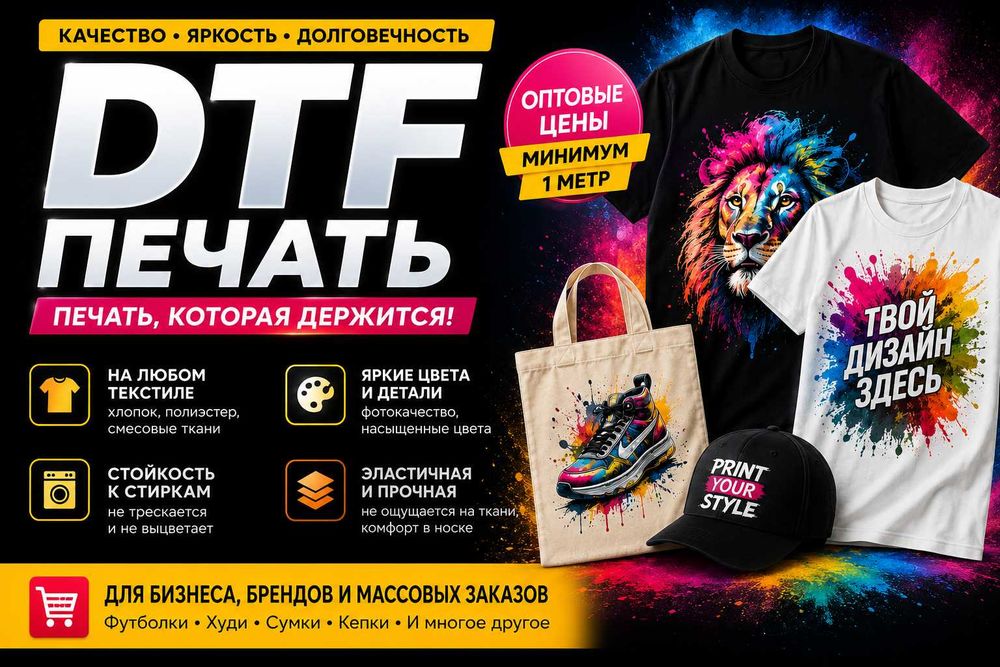 DTF-печать оптом по выгодным ценам!