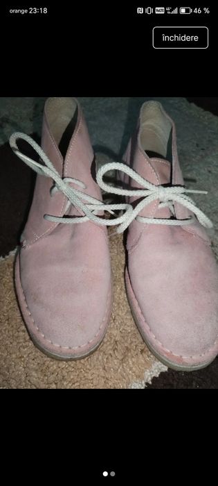 Pantofi ghete roz 37