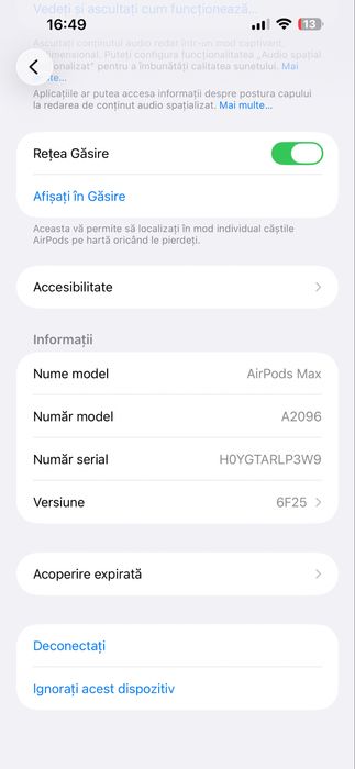 Airpods Max 1 originale, stare excelenta