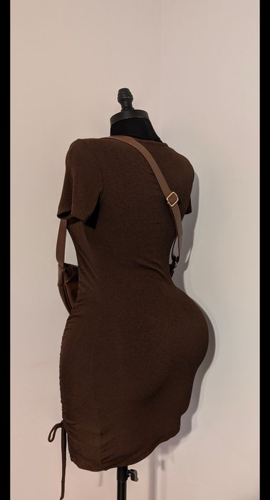 Rochie H&M maro, mulată ,cu șnur lateral-feminina
