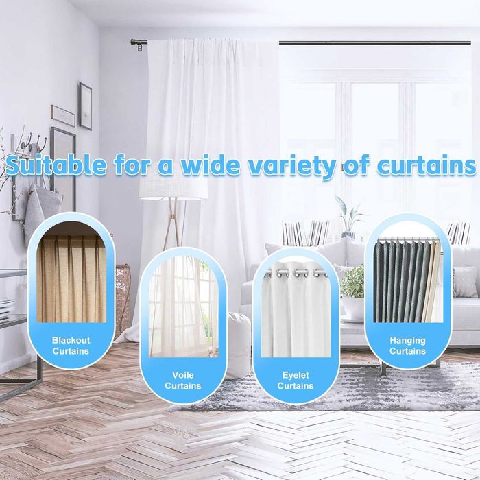 INFLATION Корнизи за външни пердета 76 до 116 см - диаметър 1,6 см