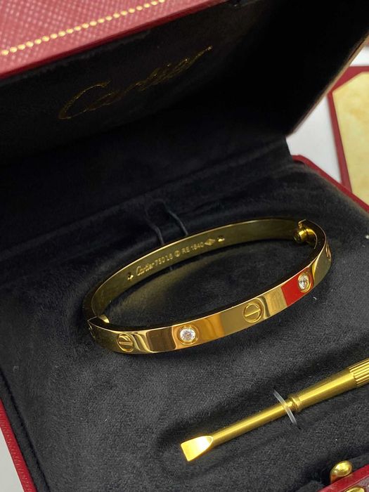 Brățară Cartier LOVE 16 unisex din aur 750 cu diamante